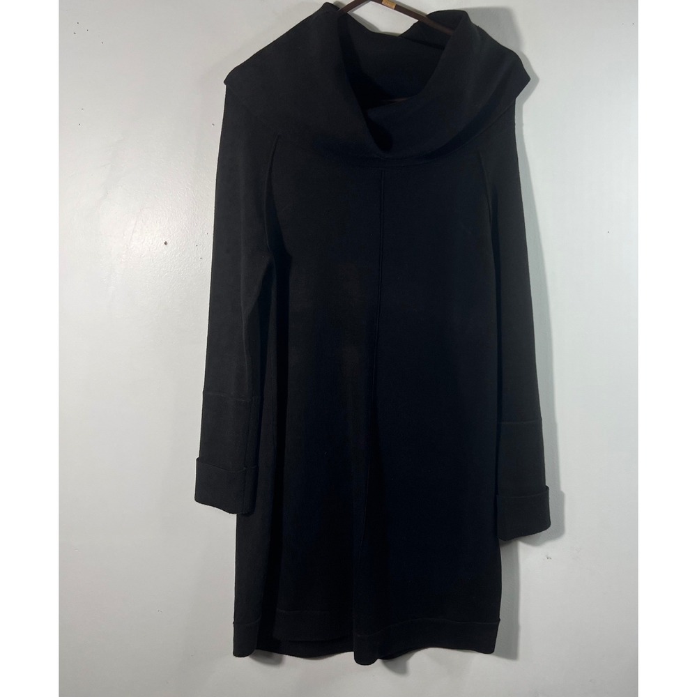 Womens Vince Camuto Mock Neck Sweater Dress Heavier Weight‎ Black M Long Sleeve